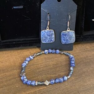 Blue Stone Jewelry Set